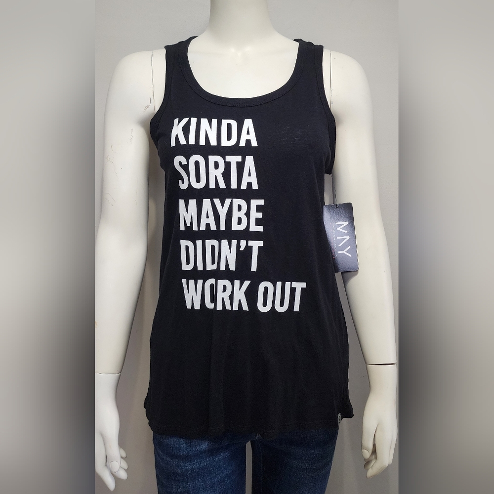 Marc New York Performance Black Tank Top Kinda Sorta Maybe Didn't Work Out SMALL